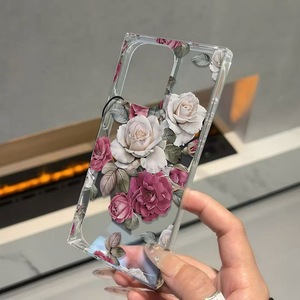 Ph051 Màu Hồng Và Trắng Rose Ice Pha Lê Cube Thích Hợp Cho iPhone 16Promax/15/14 Mềm Keo Cho Iphone13/12 Điện Thoại Di Động Trường Hợp - Product Image 3