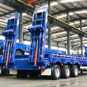 Remolque de Plataforma Baja de 2/3 Ejes y 80 Toneladas para Transporte de Equipo Pesado, Camión de Plataforma Baja, Semirremolque de Plataforma Baja - Product Image 1
