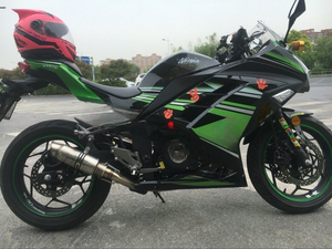 Modificación de Motocicleta para <span class=keywords><strong>Kawasaki</strong></span> ZX6R Z800 <span class=keywords><strong>R6</strong></span> RK8 <span class=keywords><strong>Ninja</strong></span> 200/350, Tubo de Escape Plateado/Negro/Azul para Carreras Urbanas - Product Image 2