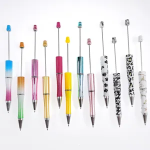 Factory Price Kids Diy Charms Beaded Gift Decorative Cute Ballpoint Ball Point Focal Pens Beadable Stylus Pen