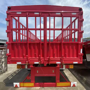 Remolque para Ganado de 80-100 Toneladas, Remolque de 3 Ejes para Transporte de Animales, Caña de Azúcar y Carga, Semirremolque con Barandas - Product Image 2