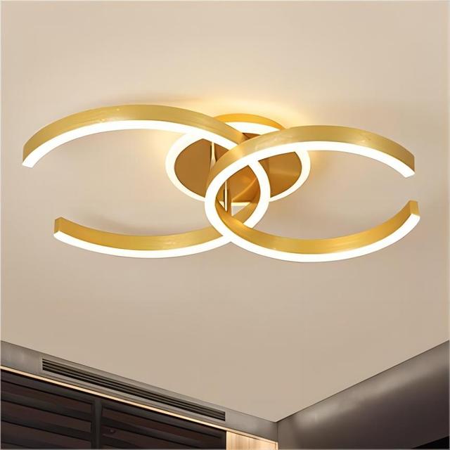 Minimalist Dining Room Light Fixture High Brightness Mounted Installation Gold Round Design Led Ceiling Lamp for Bedroom Light