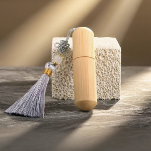 Luxury Mini Portable Empty Refillable Hang 5ml Essential Oil <b>Perfume</b> <b>Bottle</b> Hanging Bamboo Wood Roller <b>Bottles</b> - Product Image 1
