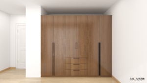 Tiroir à LED <span class=keywords><strong>en</strong></span> bois mélaminé simple blanc marchant garde-robe ouverte placard <span class=keywords><strong>en</strong></span> panneau de fibres de densité moyenne - Product Image 3