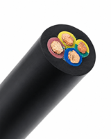 Câble souple en cuivre RVV H05VV-F 4 conducteurs 300/500V, câble de commande électrique en PVC pour équipement électrique