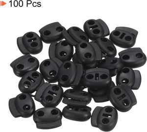 PATIKIL X Cord Locks Pack – Embouts à ressort double trou pour cordon de serrage et lacets, noir - Product Image 3
