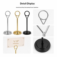 Porte-cartes en acier inoxydable, support de numéro de table pour mariage, restaurant, banquet, événements - Porte-cartes de visite et porte-menu/porte-assiette