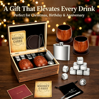 Ensemble de tasses en bois de chêne, tasses à whisky en bois, tasses à bière en bois, tasse à whisky réutilisable, coffret cadeau pour bar à domicile, fête ou soirée