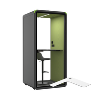 Hecor Cabine de bureau préfabriquée, cabine vocale insonorisée en aluminium, petites cabines téléphoniques privées, cabine de transport