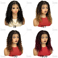 Perruques tressées synthétiques et mélangées en dentelle pour femme, perruques tressées sans colle, tresses Goddess Box Braids, perruques au crochet avec cheveux de bébé