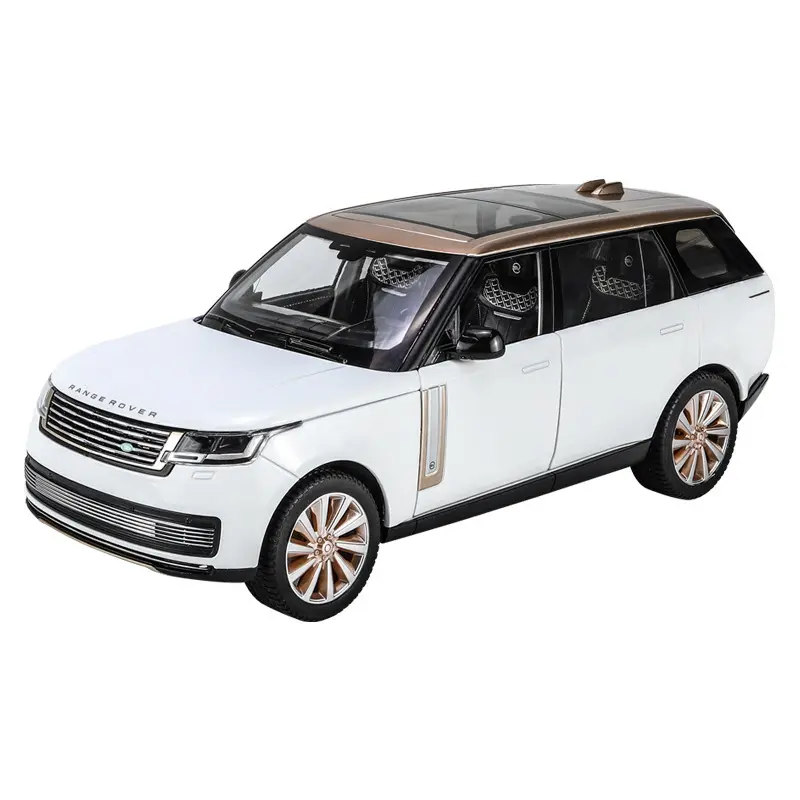 Diecast mobil model 1:18 Range Rover SUV 2023, dekorasi model mobil logam paduan koleksi tampilan kursi dapat disesuaikan