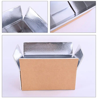 Boîte d'expédition isotherme réutilisable pliable Conteneur à chaîne du froid pliable pour le transport de viande congelée, de poisson et de volaille