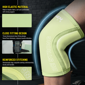 Ginocchiere <span class=keywords><strong>in</strong></span> <span class=keywords><strong>Neoprene</strong></span> da allenamento Crossfit da 7mm e 5mm per la compressione professionale da palestra - Product Image 3