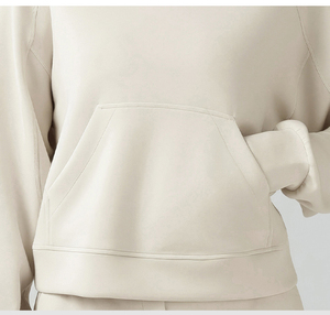Blouses amples décontractées pour femmes, tuniques, sweat-shirts à capuche élastiques à manches longues avec poche - Product Image 6
