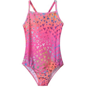 Maillot De Bain Une Pièce Lands' End Pour Fille - Taille 8, Bleu à Pois, état Très Propre