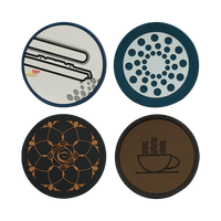 Sous-verres pour porte-gobelets de voiture en PVC souple 3D gaufré de 2,75 pouces, antidérapants, universels pour accessoires de voiture