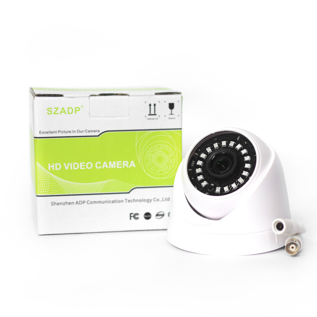 CCTV Analog of High Quality Full Color AHD Camera CCTV Monitoring Indoor Polycarbon Dome Security Video Camera 1080P Wired