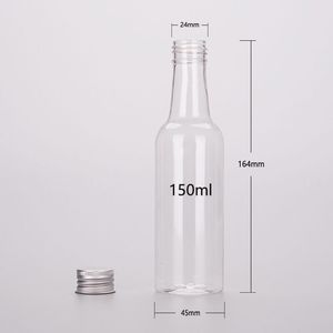 Bouteille de <span class=keywords><strong>liqueur</strong></span> miniature en PET de 150 ml avec bouchon à vis pour whisky, vodka, <span class=keywords><strong>liqueur</strong></span> de fruits, cocktail, jus, emballage de boissons, support OEM, logo personnalisé - Product Image 4