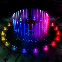Fontaine musicale flottante en acier inoxydable, spectacle d'eau dansante à variété de couleurs, design moderne, écologique pour la décoration de jardin d'hôtel