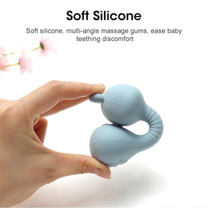 Anneaux de dentition en silicone sans BPA <span class=keywords><strong>pour</strong></span> bébés, hochets sonores doux, à mâcher, motif animal, outil apaisant <span class=keywords><strong>pour</strong></span> la santé <span class=keywords><strong>dentaire</strong></span> des tout-petits - Product Image 6