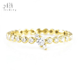 Fabricant Grossiste de Hong Kong : Bague Empilable Faite à la Main, Couleurs Assorties, Bijoux en Or Massif 18K avec Diamants Naturels Véritables - Product Image 3