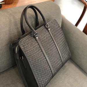 Porte-documents en cuir tissé Intrecciato fait main pour homme, sac à main de luxe en cuir de vachette importé pour ordinateur portable 14 pouces, sac de bureau - Product Image 3