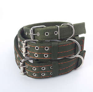 Tamaño personalizado <span class=keywords><strong>collar</strong></span> 2 filas correa ajustable de nylon tejido <span class=keywords><strong>collar</strong></span> de perro táctico durable grande perro <span class=keywords><strong>collar</strong></span> del animal doméstico - Product Image 2
