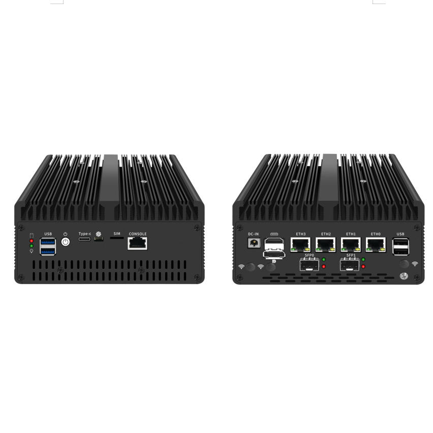 BKHD Intel Core i7-13620H VPN брандмауэр мягкий маршрутизатор 10 г SFP + оптический 64 ГБ Mikrotik OPNsense PFSense сервер мини ПК