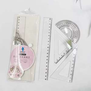 Juego de reglas de dibujos animados de cuatro piezas, juego de reglas rectas suaves de 20 cm, útiles escolares bonitos para estudiantes de primaria, venta al por mayor - Product Image 5