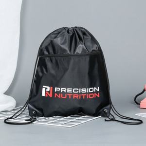 Sac à cordon personnalisé en usine avec logo, sac à dos de sport en polyester et nylon, sac à cordon portable unisexe pour la gym, sac à chaussures à cordon - Product Image 5