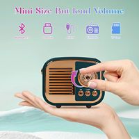 Altavoces Inalámbricos Personalizados de Caja Retro con Bluetooth, Nuevo Diseño Clásico, Hermoso, Vintage y Portátil con Radio FM y Entrada AUX