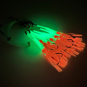 Aparejos de Pesca <span class=keywords><strong>Sabiki</strong></span> de Acero Inoxidable al por Mayor, Conjuntos de Anzuelos Biomiméticos para Calamar, Aparejos para Pescar Lubina y Trucha, Anti-Mordida, Luminosos - Product Image 2