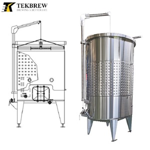 Tanque de Vino de Volumen Variable TEKBREW para Viñedos, Tanque con Tapa Flotante de 1000L, Tanque Flotante Abierto de 1500L para la Elaboración de Vino Tinto - Product Image 1