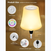 Kreative grenz überschreitende Hot Touch Dimmen Farbe Weinflasche Lampe Batterie Atmosphäre Lampe Bar für Esstisch Camping Geschenk idee
