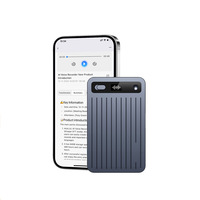 Appareil d'enregistrement et de prise de notes IA ultra-mince 64 Go avec enregistreur numérique intelligent et aimant d'enregistrement via application pour les réunions