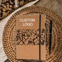 Carnet de voyage à couverture rigide en cuir PU recyclé avec logo 2026, reliure spirale, 80 feuilles, coffret cadeau avec stylo
