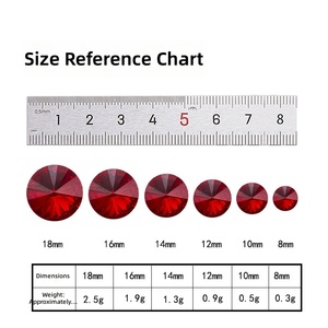 Strass en verre diamantés ronds personnalisés de 8 mm, 12 mm, 14 mm, à dos pointu, pour vêtements, chaussures, sacs - Polyvalents - Product Image 4