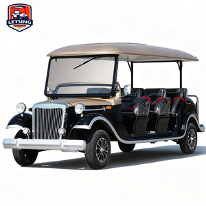 Bán Hot Burgundy/Đen Retro điện tham quan xe, 8 chỗ ngồi cổ điển du lịch xe cho danh lam thắng cảnh tại chỗ - Product Image 1