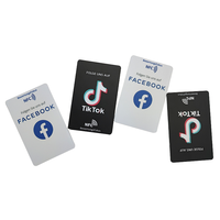 Individuell Bedruckte PVC RFID Bewertungskarte Acryl-Schild QR-Code NFC Google Bewertungsständer Ntag213 215 216 Chip NFC Visitenkarte