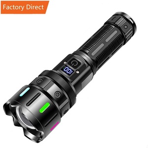 ไฟฉายสว่างพิเศษแถบเรืองแสง LED 20W 7000ลูเมนแอลซีดีแสดงผลตัวเลขไฟฉุกเฉินกลางแจ้ง USB ไฟฉายยุทธวิธี - Product Image 1