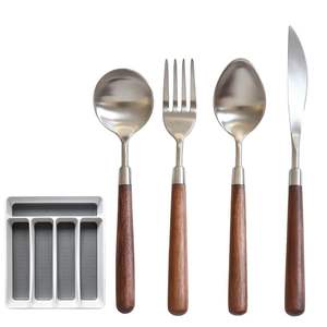 Ensemble de couverts en gros avec manche en acier inoxydable et en bois, ensemble de couverts à manche classique à vendre - Product Image 2