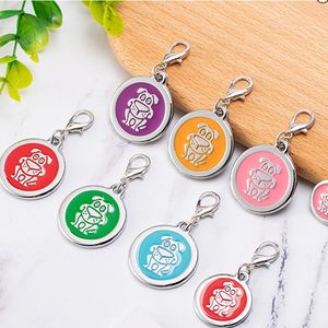 Anneau rond de sécurité pour hommes, étiquette d'identification roi, breloque pour animal de compagnie, porte-clés pour chien - Product Image 1