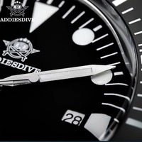 Addiesdive 2068 Montre à quartz classique de haute qualité pour homme, bracelet en acier 316L, mouvement japonais lumineux BGW9, étanche 200m, montre de plongée
