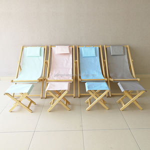 Chaise de plage avec LOGO personnalisé, impression sur <span class=keywords><strong>toile</strong></span>/tissu Oxford, chaise longue <span class=keywords><strong>en</strong></span> <span class=keywords><strong>bois</strong></span> - Product Image 3