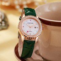 Nouvelle montre pour femme, vente en gros, haute valeur, commerce extérieur transfrontalier, incrustée de diamants, luxe léger, quartz coloré de niche