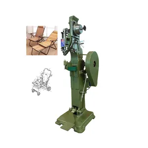 automatic feeding foot pedal operated hardware folding chair for baby stroller riveting machine