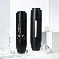 Emballage pour soins de la peau, flacon compte-gouttes en forme de seringue noir mat pour sérum cosmétique, 15 ml, flacon en plastique PETG pour crème de fond de teint liquide