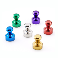 Balin vente en gros punaise en plastique coloré 12x16mm punaise magnétique aimant néodyme punaise ronde pour bureau tableau blanc