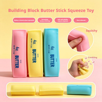 Jouet à presser en forme de bloc de fromage ou de bâton de beurre, à récupération lente, anti-stress, sensoriel et ludique