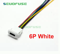 6P USB-C Steck verbinder Typ-C-Buchse Buchse Typ C Mit Karte Schnalle Wasserdichte Steck verbinder buchse USB-C Ladegerät Steckdose